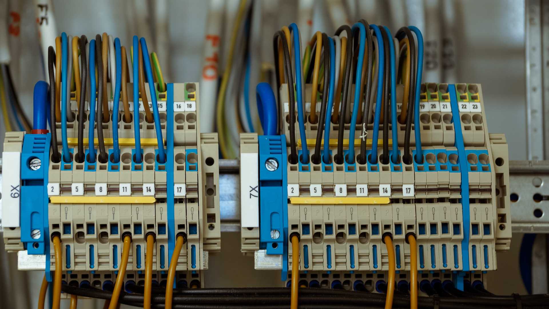 Niddside electrician working on a consumer unit